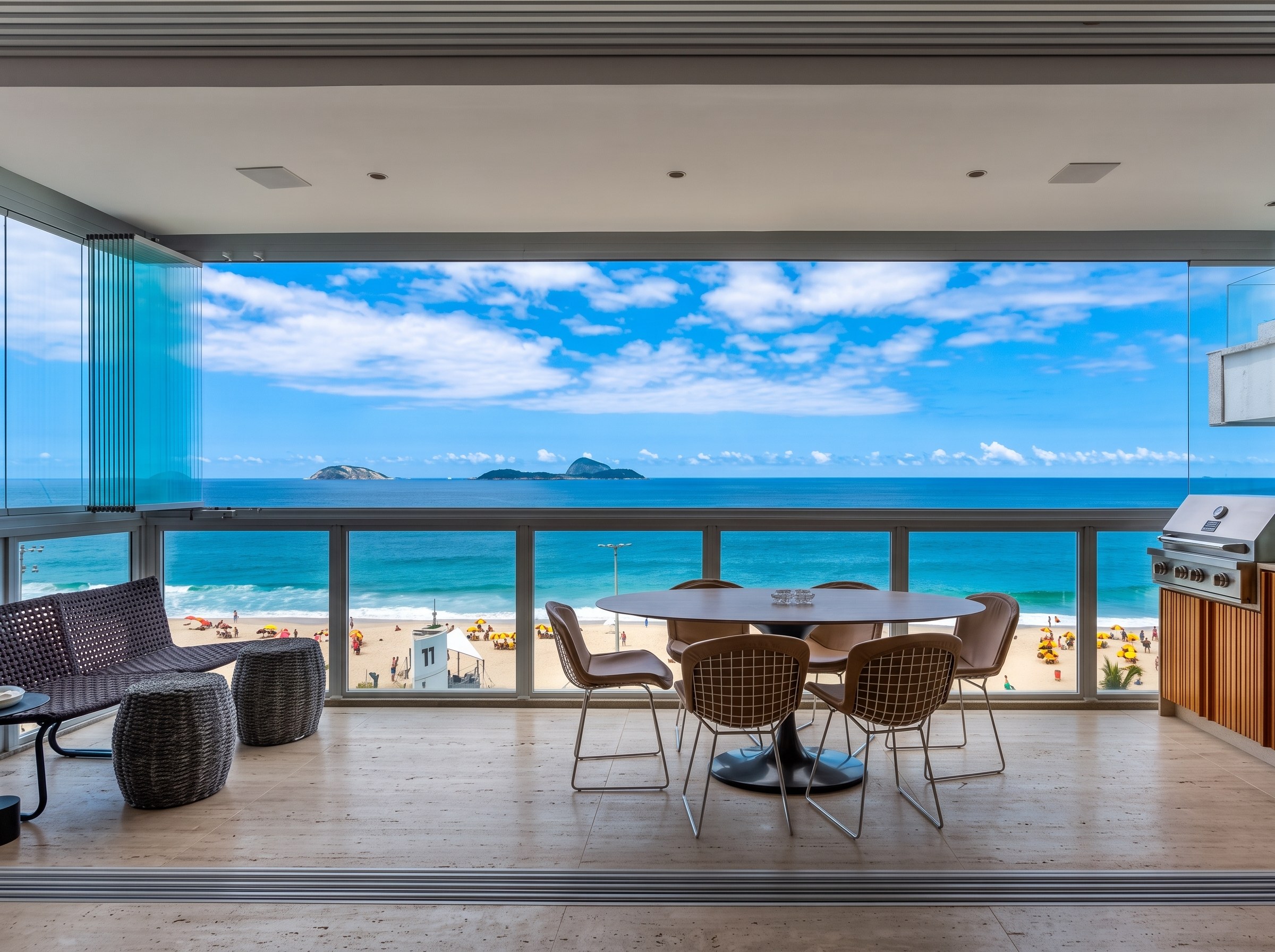 Vista frontal do mar em Ipanema, apartamento AP1954 na Av. Delfim Moreira